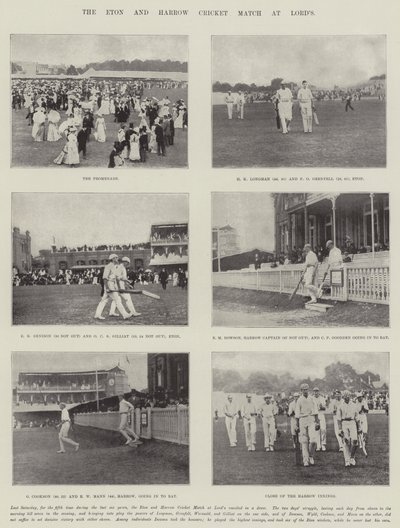 De Eton en Harrow cricketwedstrijd op Lords door English Photographer