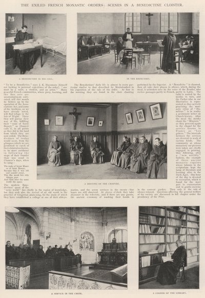 De Verbannen Franse Kloosterorden, Scènes in een Benedictijns Klooster door English Photographer
