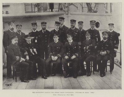 De Expeditie tegen de Sierra Leone Opstandelingen, Officieren van HMS Fox door English Photographer
