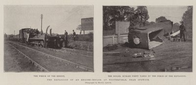 De explosie van een motorboiler in Westerfield, nabij Ipswich door English Photographer