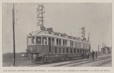 De snelste locomotief ter wereld, een elektrische wagen die 110 mijl per uur kan rijden door English Photographer