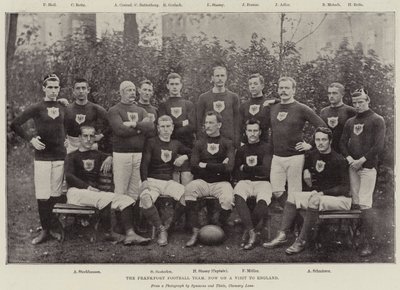 Het Frankfort voetbalteam, nu op bezoek in Engeland door English Photographer
