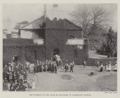 De begrafenis van de hertog van Beaufort in de kerk van Badminton door English Photographer