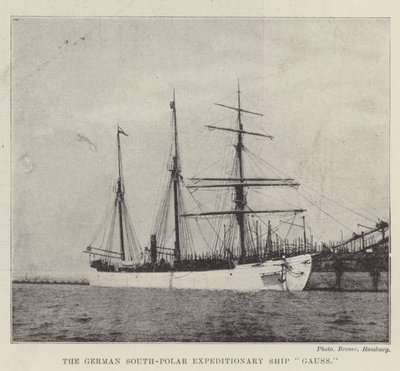 Het Duitse Zuidpool-Expeditie Schip Gauss door English Photographer