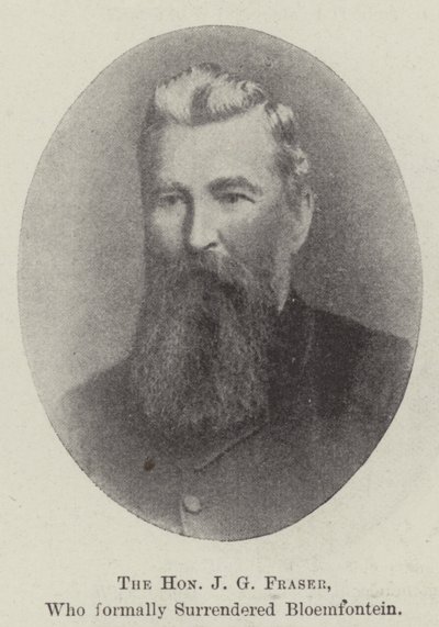 De Eerwaarde J G Fraser, die Bloemfontein formeel overgaf door English Photographer