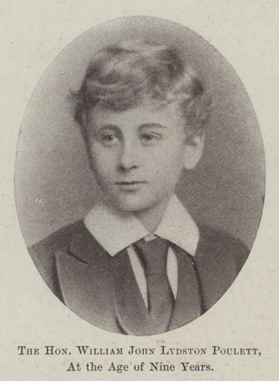 De eerwaarde William John Lydston Poulett, op negenjarige leeftijd door English Photographer