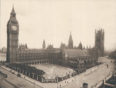 Het Parlement en Big Ben, Londen, ca. 1900 door English Photographer