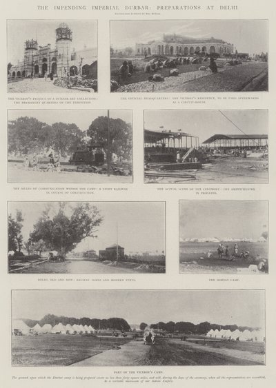Het naderende keizerlijke Durbar, voorbereidingen in Delhi door English Photographer