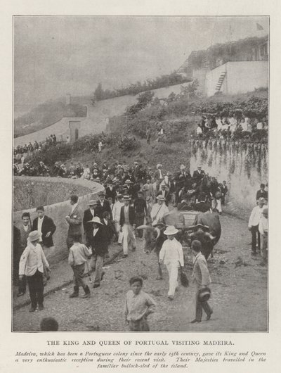 De Koning en Koningin van Portugal bezoeken Madeira door English Photographer