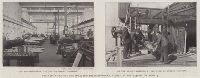 De Konings Cruise, de Portland Torpedo-Works, bezocht door Zijne Majesteit op 4 april door English Photographer