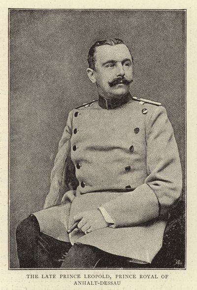 De overleden Prins Leopold, Kroonprins van Anhalt-Dessau door English Photographer