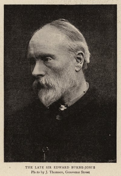 De overleden Sir Edward Burne-Jones door English Photographer