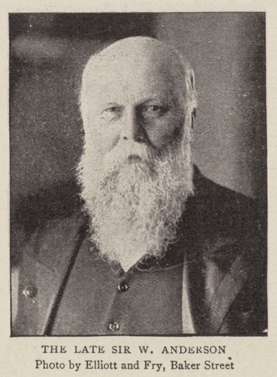 De overleden Sir W Anderson door English Photographer