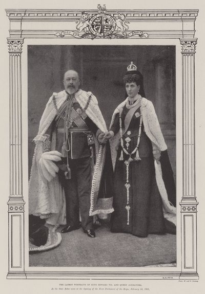 Het nieuwste portret van koning Edward VII en koningin Alexandra door English Photographer