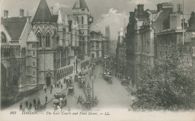 De Rechtbanken en Fleet Street, Londen door English Photographer