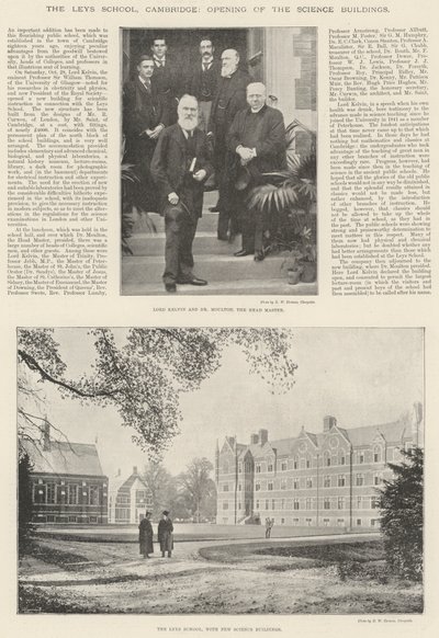 De Leys School, Cambridge, opening van de wetenschapsgebouwen door English Photographer