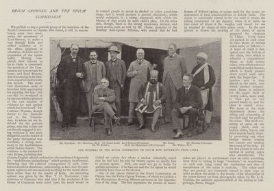 De leden van de Koninklijke Commissie over Opium die nu terugkeren uit India door English Photographer