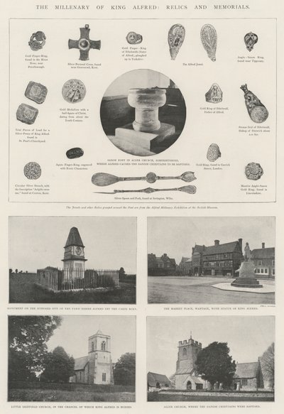 Het millennium van koning Alfred, relikwieën en gedenktekens door English Photographer