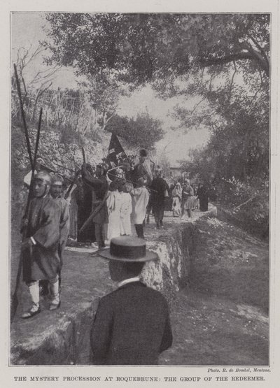 De Mysterie Processie in Roquebrune, de Groep van de Verlosser door English Photographer