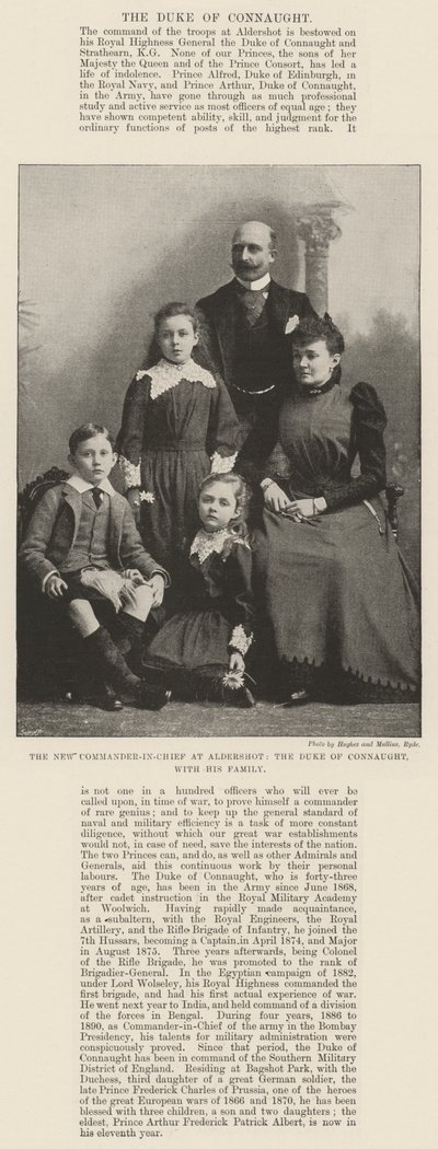De Nieuwe Opperbevelhebber in Aldershot, de Hertog van Connaught, met zijn Familie door English Photographer