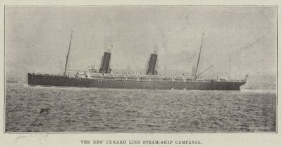 Het nieuwe Cunard Line stoomschip Campania door English Photographer