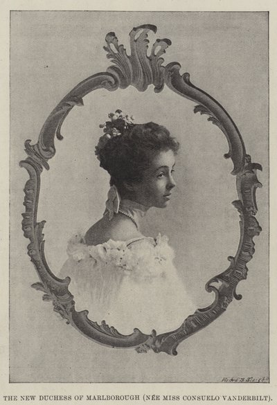 De nieuwe hertogin van Marlborough (geboren Miss Consuelo Vanderbilt) door English Photographer