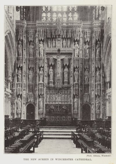 Het Nieuwe Scherm in de Kathedraal van Winchester door English Photographer