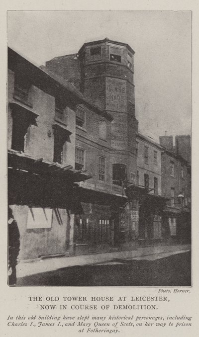 Het oude torenhuis in Leicester, nu in de loop van sloop door English Photographer