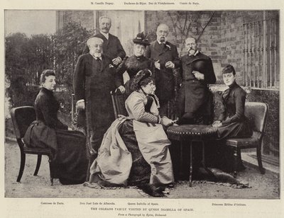 De familie Orleans bezocht door koningin Isabella van Spanje door English Photographer