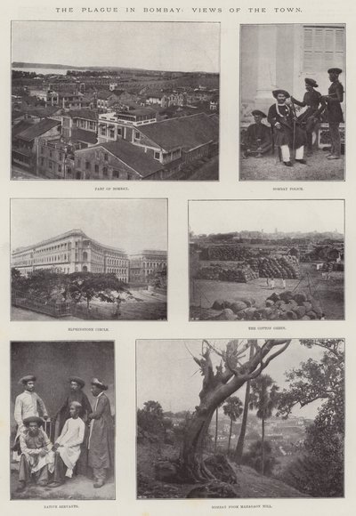 De pest in Bombay, uitzichten van de stad door English Photographer