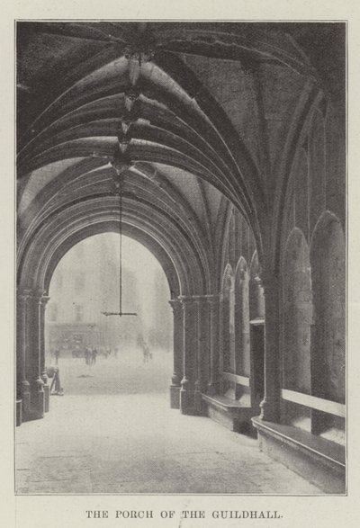 De portiek van het Guildhall door English Photographer