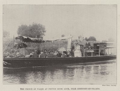 De prins van Wales bij Penton Hook Lock, nabij Chertsey-on-Thames door English Photographer