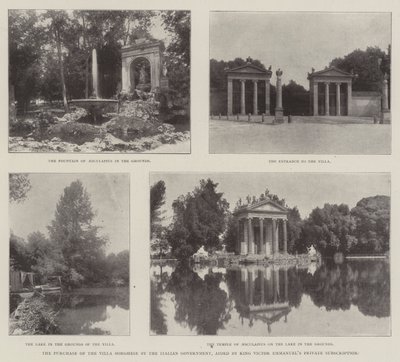 De aankoop van de Villa Borghese door de Italiaanse regering, geholpen door de privébijdrage van koning Victor Emmanuel door English Photographer