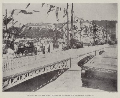 De koningin in Nice, Hare Majesteit opent de nieuwe brug over de Paillon op 27 april door English Photographer