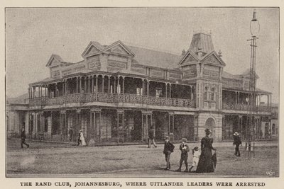 De Rand Club, Johannesburg, waar Uitlander-leiders werden gearresteerd door English Photographer