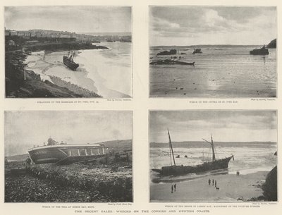 De recente stormen, wrakken aan de Cornish en Kentse kusten door English Photographer