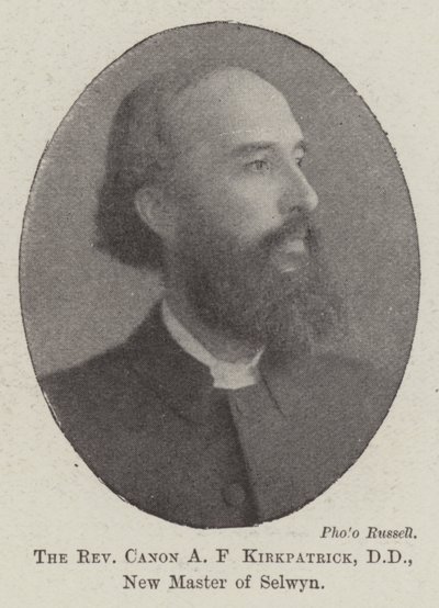De Eerwaarde Canon A F Kirkpatrick, DD, Nieuwe Meester van Selwyn door English Photographer