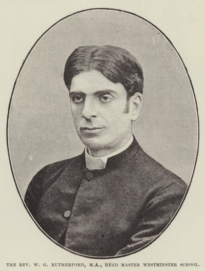 De eerwaarde W G Rutherford, MA, hoofdmeester Westminster School door English Photographer
