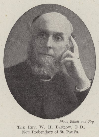 De dominee W H Barlow, DD, nieuwe prebendaris van St Pauls door English Photographer