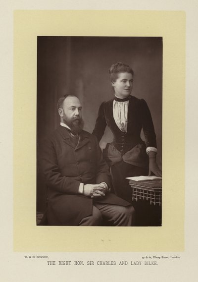 De Zeer Eerwaarde Sir Charles en Lady Dilke door English Photographer