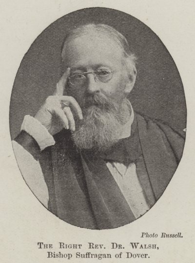 De Eerwaarde Dr Walsh, Bisschop Suffragan van Dover door English Photographer