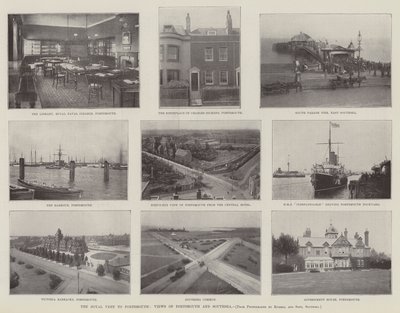 Het koninklijk bezoek aan Portsmouth, uitzichten van Portsmouth en Southsea door English Photographer