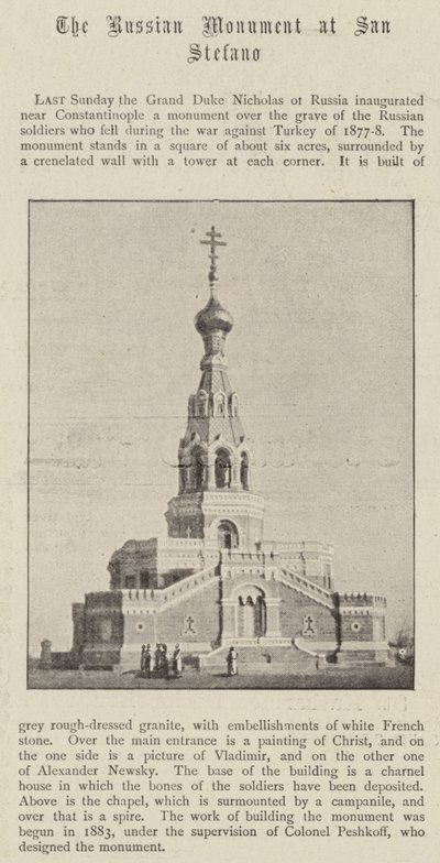 Het Russische monument in San Stefano door English Photographer