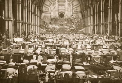 De Slaapzaal, Alexandra Palace, illustratie uit Duitse Gevangenen in Groot-Brittannië door English Photographer