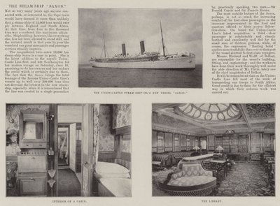 Het stoomschip Saxon door English Photographer