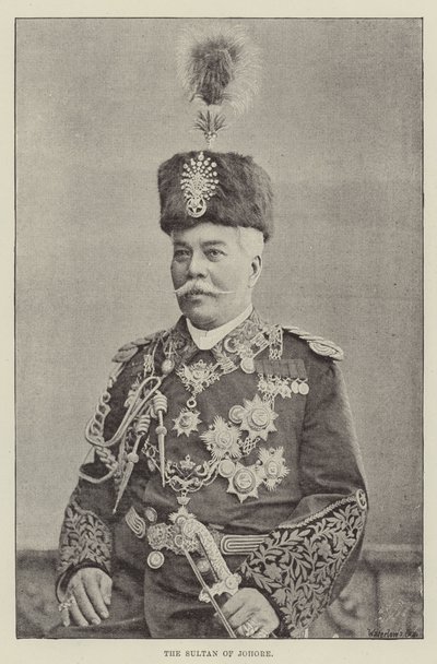 De sultan van Johore door English Photographer