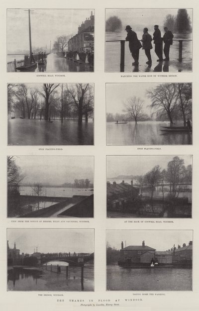 De Theems in overstroming bij Windsor door English Photographer
