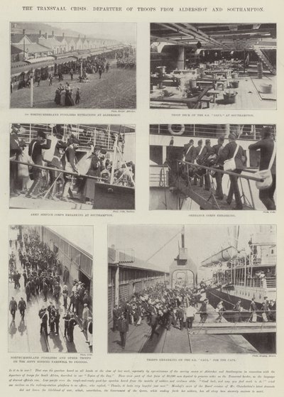 De Transvaal-crisis, vertrek van troepen uit Aldershot en Southampton door English Photographer