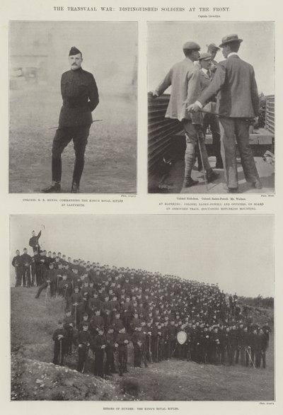 De Transvaal Oorlog, onderscheiden soldaten aan het front door English Photographer