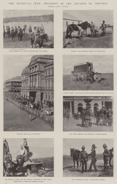 De Transvaal-oorlog, incidenten van de opmars naar Pretoria door English Photographer